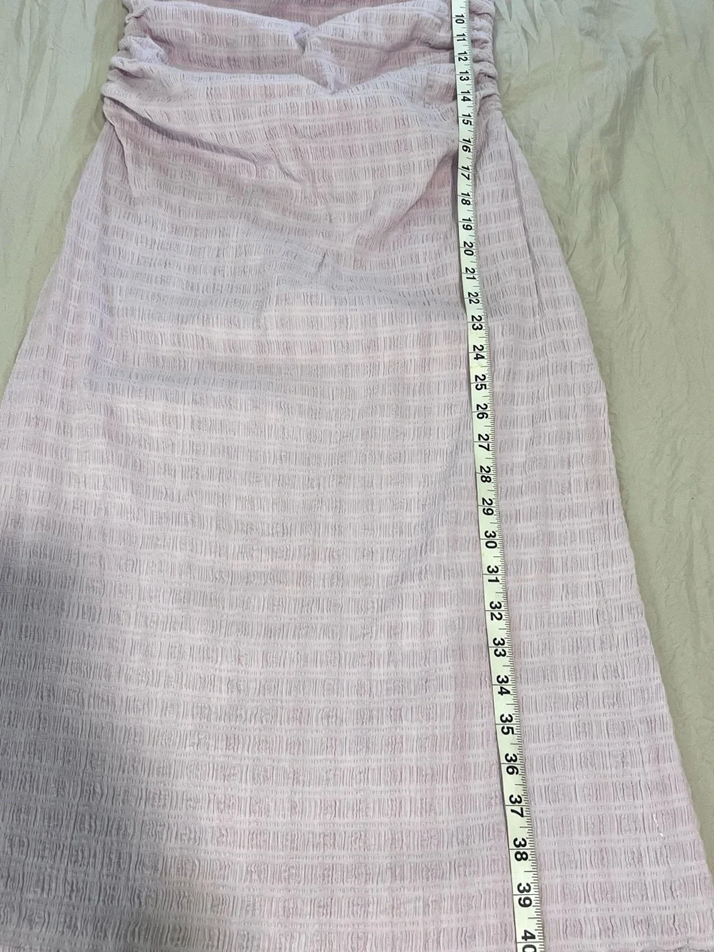 Free People Strapless Ruched Midi Dress in Lilac Bodycon Summer SZ M EUC